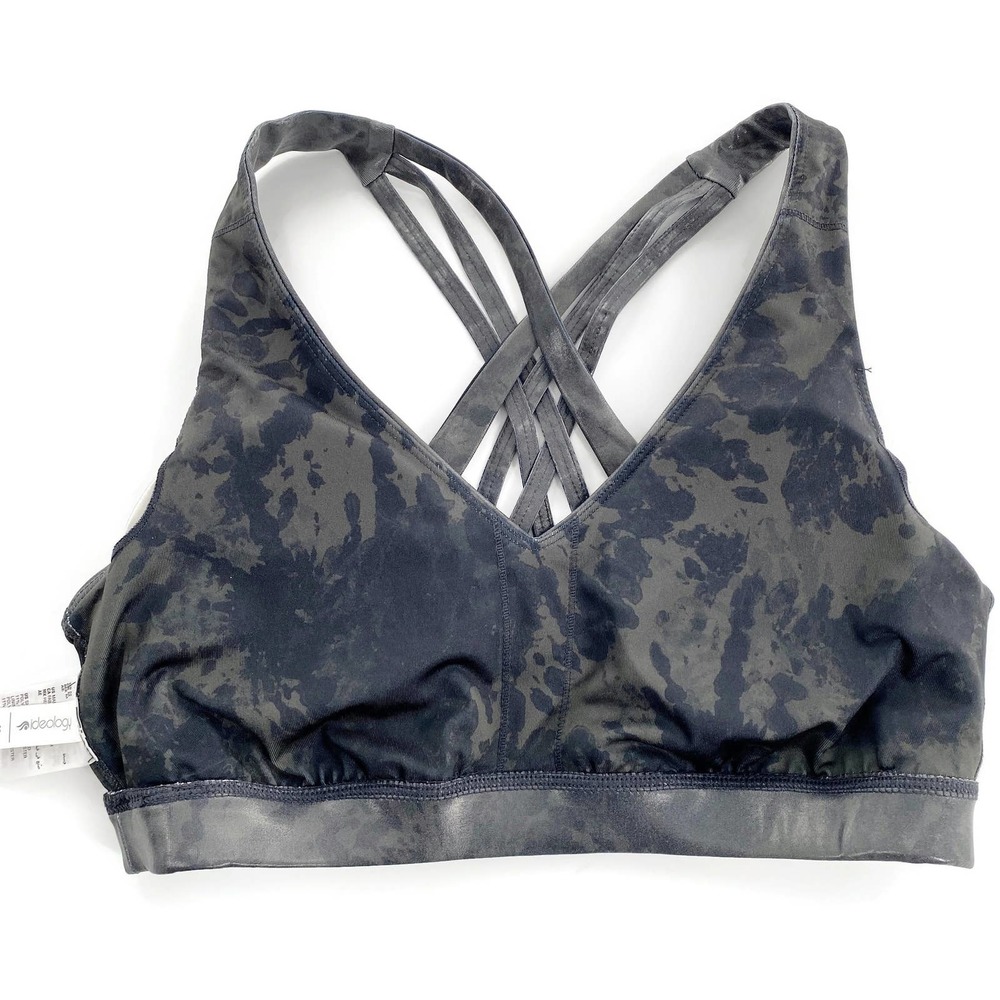 Ideology Spiral Strappy-Back Low Impact Sports Bra-Gray XS/ M - Picture 3 of 4